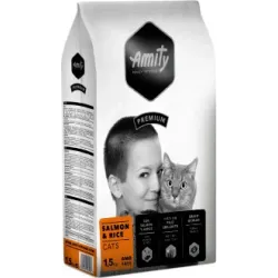 Сухий корм для котів з лососем і рисом Amity Salmon&Rice 1,5 кг
