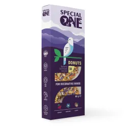 Ласощі для декоративних птахів «Пончики» Special One 60 г/3 шт (барбарис, волошка, кокос)