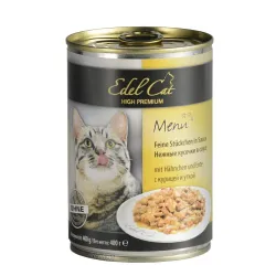 Вологий корм для котів з куркою та качкою в соусі Edel Cat 400 г