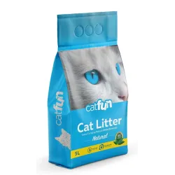 Наповнювач бентонітовий для котячих туалетів натуральний Catfun 5 л