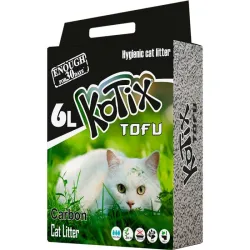 Наповнювач для котячого туалету Тофу з активованим вугіллям KOTIX TOFU Carbon 6 л