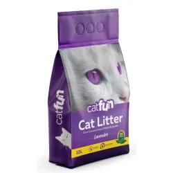 Наповнювач бентонітовий для котячих туалетів з ароматом лаванди Catfun 10 л