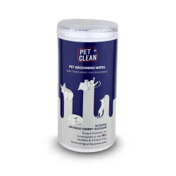Гігієнічні вологі серветки для собак та котів Pet Clean PET GROOMING WIPES 50 шт/уп (японська вишня)