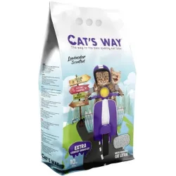 Білий бентонітовий наповнювач з ароматом лаванди CAT'S WAY 10 л