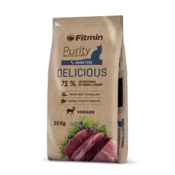 Сухий корм для вибагливих до їжі котів з олениною Fitmin Purity Delicious 10 кг