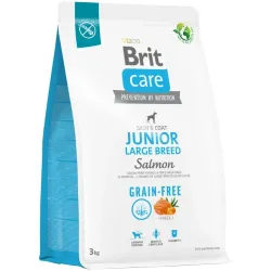 Беззерновий корм для молодих собак великих порід з лососем Brit Care Dog Grain-free Junior Large Breed 3 кг