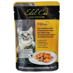 Вологий корм для кішок з куркою та качкою в желе Edel Cat pouch 100 г