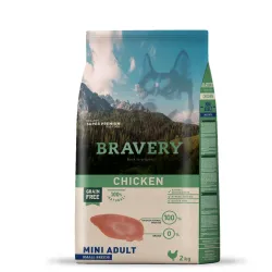 Беззерновий корм для собак малих порід з куркою Bravery Chicken Mini Adult 2 кг