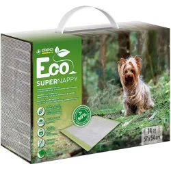 Одноразові пелюшки для собак 57*54 см Croci Super nappy Eco 14 шт/уп (біорозкладні)