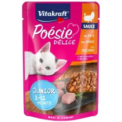 Вологий корм для кошенят з індичкою в соусі Vitakraft Po_sie D_lice Junior pouch 85 г