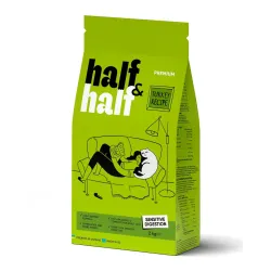 Сухий корм для котів з чутливим травленням та шкірою з індичкою Half&Half Sensitive 2 кг