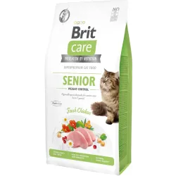 Беззерновий корм для літніх котів із зайвою вагою з куркою Brit Care Cat GF Senior Weight Control 7 кг