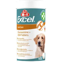 Вітаміни для собак для суглобів із глюкозаміном 8in1 Excel «Glucosamine + MSM» 55 шт/уп