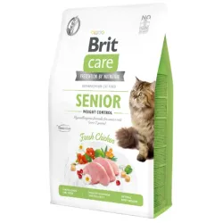 Беззерновий корм для літніх кішок із зайвою вагою з куркою Brit Care Cat GF Senior Weight Control 2 кг