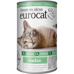 Вологий корм для котів шматочки в желе з оленіною EuroCat Venison 415 г